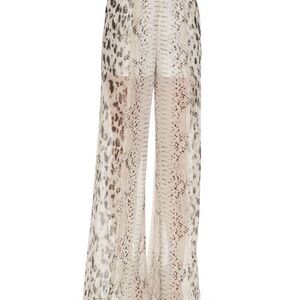 SOLD! Haute Hippie Silk Chiffon Pants | Animal Print | Wide Leg | NWT | Size 10